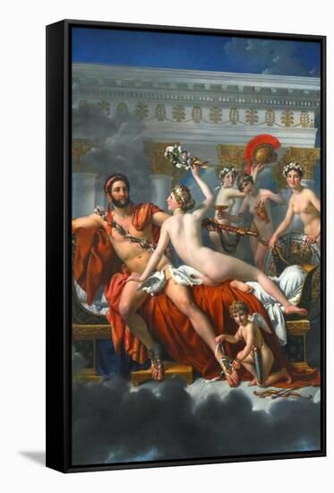 Mars Disarmed by Venus-Jacques-Louis David-Framed Stretched Canvas