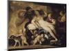 Mars et Vénus dans la forge de Vulcain-Luca Giordano-Mounted Giclee Print