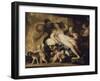 Mars et Vénus dans la forge de Vulcain-Luca Giordano-Framed Giclee Print