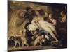 Mars et Vénus dans la forge de Vulcain-Luca Giordano-Mounted Giclee Print