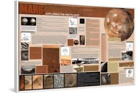 Mars Exploration Educational Science Space Chart Poster Print-null-Framed Standard Poster