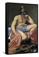 Mars, God of War-Diego Velazquez-Framed Stretched Canvas