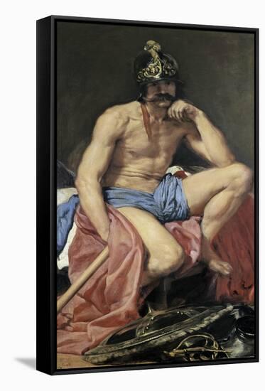 Mars, God of War-Diego Velazquez-Framed Stretched Canvas