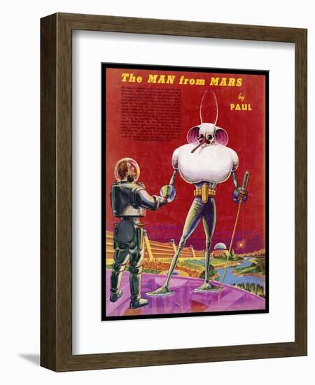 Mars Martians Enjoy Less Gravity But Must Withstand a Thinner Atmosphere with Extreme Temperatures-Frank R. Paul-Framed Art Print