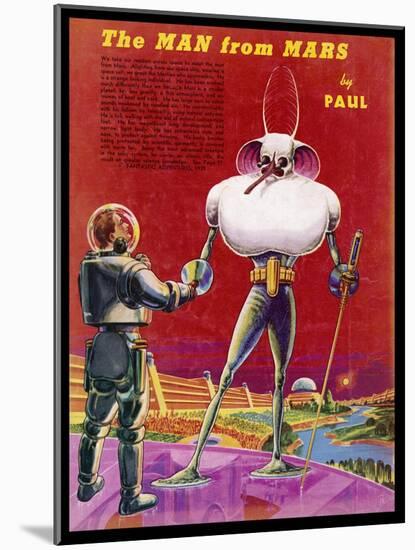 Mars Martians Enjoy Less Gravity But Must Withstand a Thinner Atmosphere with Extreme Temperatures-Frank R. Paul-Mounted Art Print