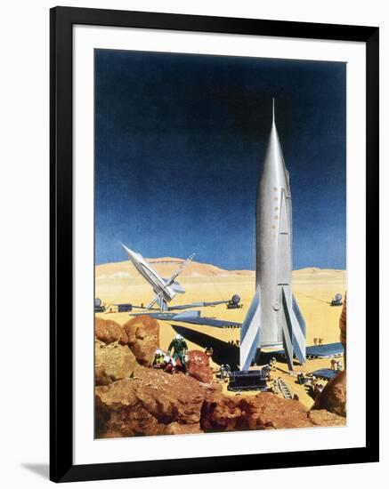 Mars Mission, 1950S-Chesley Bonestell-Framed Premium Giclee Print