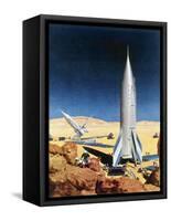 Mars Mission, 1950S-Chesley Bonestell-Framed Stretched Canvas
