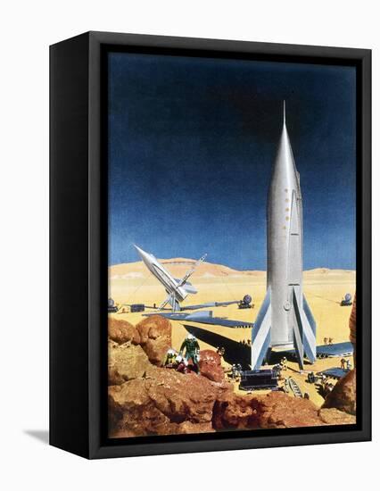 Mars Mission, 1950S-Chesley Bonestell-Framed Stretched Canvas