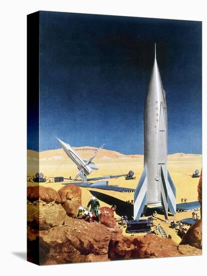 Mars Mission, 1950S-Chesley Bonestell-Stretched Canvas