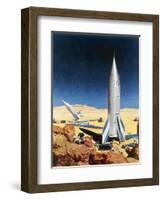 Mars Mission, 1950S-Chesley Bonestell-Framed Giclee Print