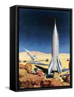 Mars Mission, 1950S-Chesley Bonestell-Framed Stretched Canvas