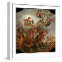 Mars on His Chariot Pulled by Wolves, 1673-Claude Audran the Younger-Framed Giclee Print