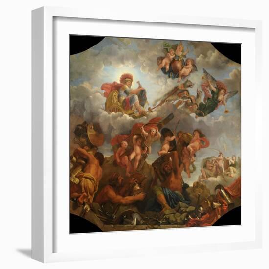 Mars on His Chariot Pulled by Wolves, 1673-Claude Audran the Younger-Framed Giclee Print