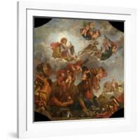 Mars on His Chariot Pulled by Wolves, 1673-Claude Audran the Younger-Framed Giclee Print