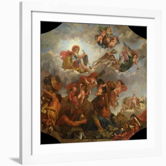 Mars on His Chariot Pulled by Wolves, 1673-Claude Audran the Younger-Framed Giclee Print