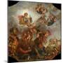 Mars on His Chariot Pulled by Wolves, 1673-Claude Audran the Younger-Mounted Premium Giclee Print