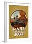 Mars or Bust 2032-Lantern Press-Framed Art Print