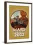 Mars or Bust 2032-Lantern Press-Framed Art Print