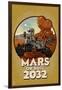 Mars or Bust 2032-Lantern Press-Framed Premium Giclee Print