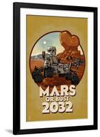 Mars or Bust 2032-Lantern Press-Framed Art Print