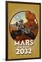 Mars or Bust 2032-Lantern Press-Framed Art Print