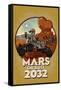 Mars or Bust 2032-Lantern Press-Framed Stretched Canvas