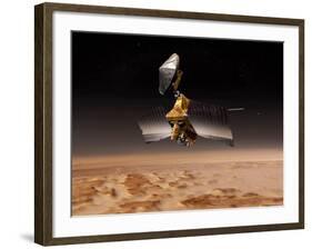 Mars Reconnaissance Orbiter Passes above Planet Mars-Stocktrek Images-Framed Photographic Print