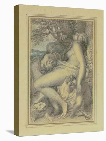 Mars Reposing in the Lap of Venus, C.1805-15-Richard Cosway-Stretched Canvas