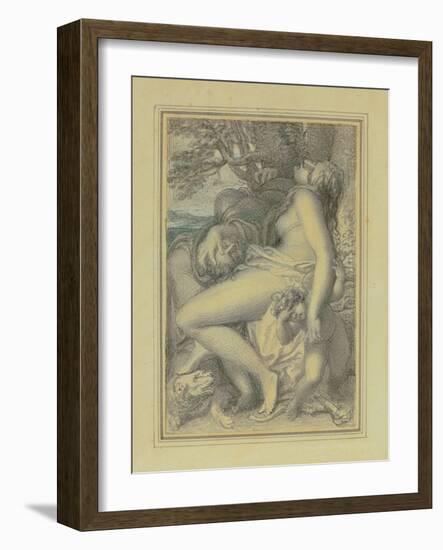 Mars Reposing in the Lap of Venus, C.1805-15-Richard Cosway-Framed Giclee Print