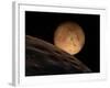 Mars Seen from its Outer Moon, Deimos-Stocktrek Images-Framed Photographic Print