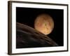 Mars Seen from its Outer Moon, Deimos-Stocktrek Images-Framed Photographic Print