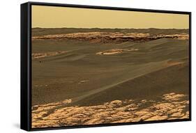 Mars Surface, Opportunity Rover Image-Jpl-caltech-Framed Stretched Canvas