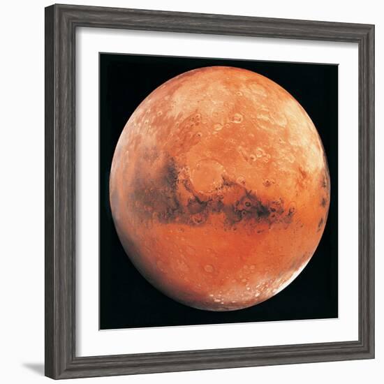 Mars, the Schiaparelli Hemisphere-Digital Vision.-Framed Photographic Print