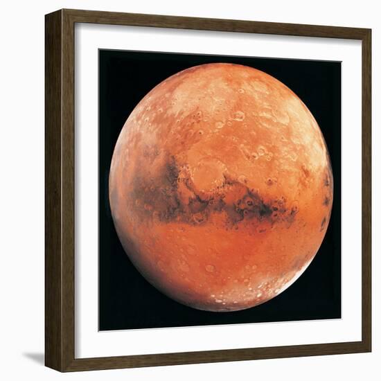 Mars, the Schiaparelli Hemisphere-Digital Vision.-Framed Photographic Print