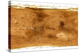 Mars Topographical Map, Satellite Image-Detlev Van Ravenswaay-Stretched Canvas