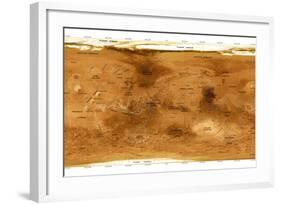 Mars Topographical Map, Satellite Image-Detlev Van Ravenswaay-Framed Premium Photographic Print