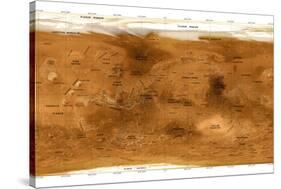 Mars Topographical Map, Satellite Image-Detlev Van Ravenswaay-Stretched Canvas