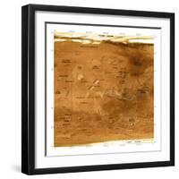 Mars Topographical Map, Satellite Image-Detlev Van Ravenswaay-Framed Premium Photographic Print