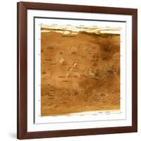 Mars Topographical Map, Satellite Image-Detlev Van Ravenswaay-Framed Photographic Print