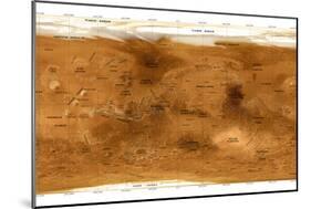 Mars Topographical Map, Satellite Image-Detlev Van Ravenswaay-Mounted Photographic Print