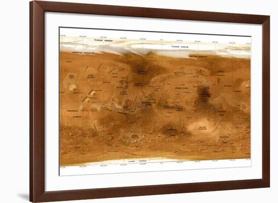 Mars Topographical Map, Satellite Image-Detlev Van Ravenswaay-Framed Photographic Print