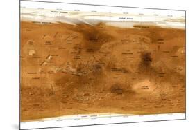 Mars Topographical Map, Satellite Image-Detlev Van Ravenswaay-Mounted Photographic Print