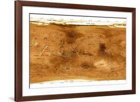 Mars Topographical Map, Satellite Image-Detlev Van Ravenswaay-Framed Photographic Print