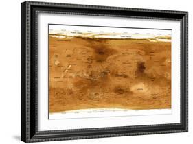 Mars Topographical Map, Satellite Image-Detlev Van Ravenswaay-Framed Photographic Print