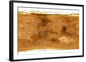 Mars Topographical Map, Satellite Image-Detlev Van Ravenswaay-Framed Photographic Print