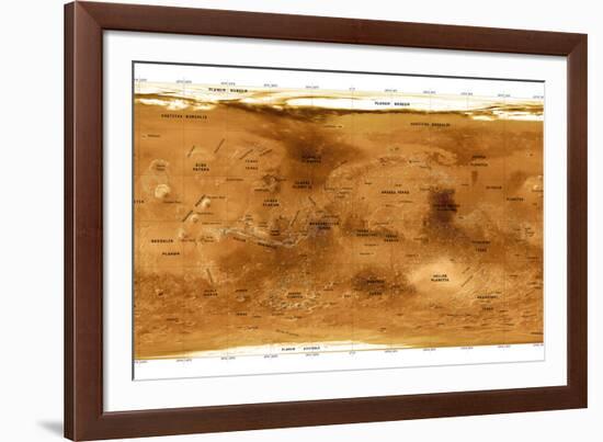 Mars Topographical Map, Satellite Image-Detlev Van Ravenswaay-Framed Photographic Print