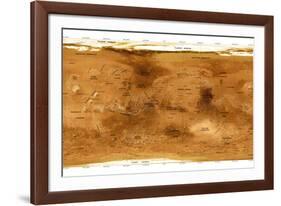 Mars Topographical Map, Satellite Image-Detlev Van Ravenswaay-Framed Photographic Print