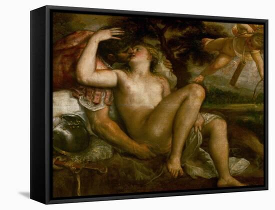 Mars, Venus, and Amor-Titian (Tiziano Vecelli)-Framed Stretched Canvas