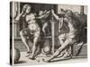 Mars, Venus, and Cupid, 1530-Lucas van Leyden-Stretched Canvas