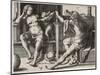 Mars, Venus, and Cupid, 1530-Lucas van Leyden-Mounted Giclee Print